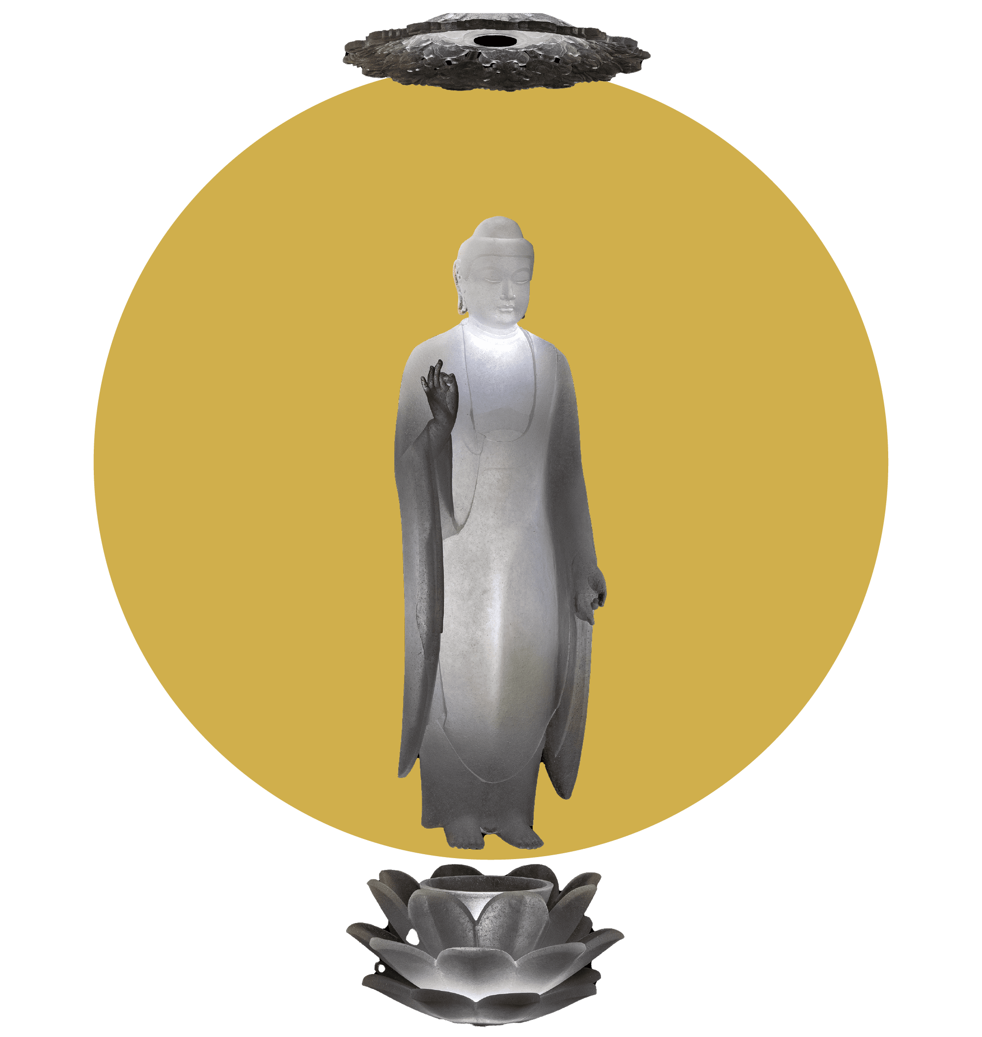 ひかり輝く阿弥陀如来像